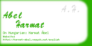 abel harmat business card