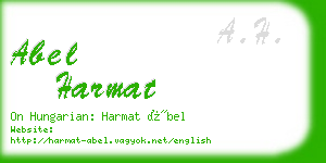 abel harmat business card